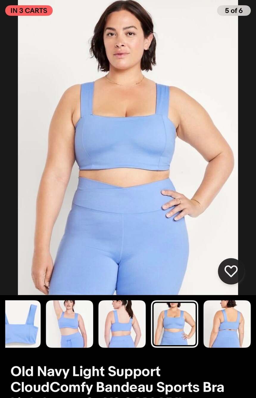 Old Navy CloudComfy Bandeau Sports Bra Light Support